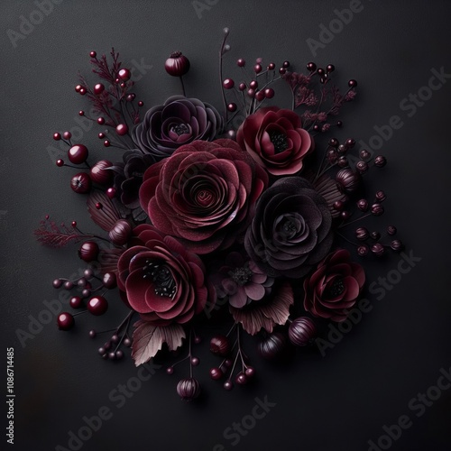 Burgundy A dark red purple exuding sophistication photo