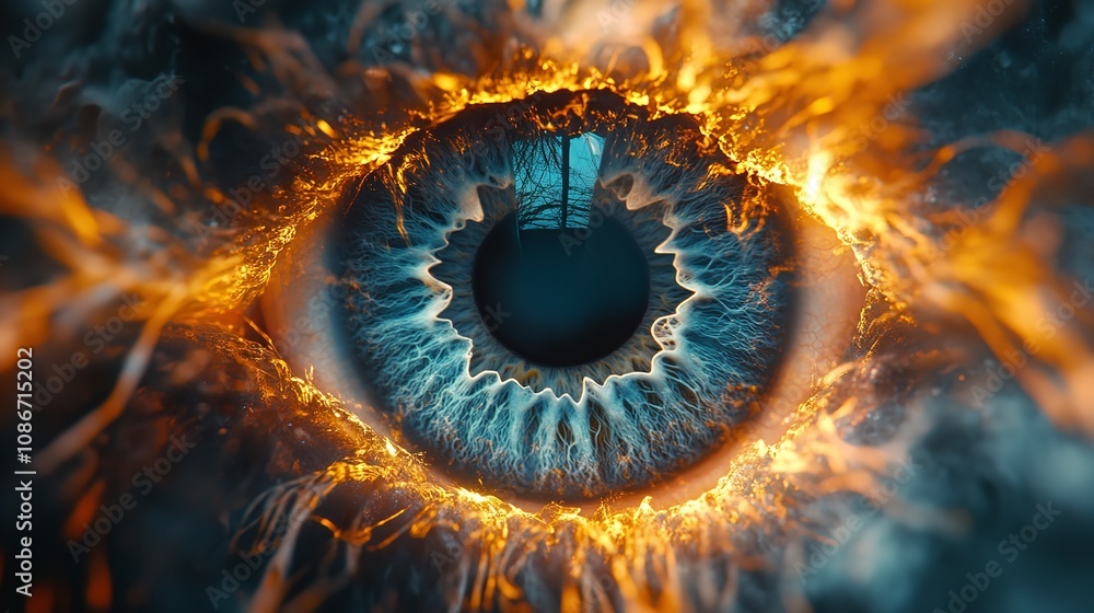 closeup retinal scan closeup retinal scan