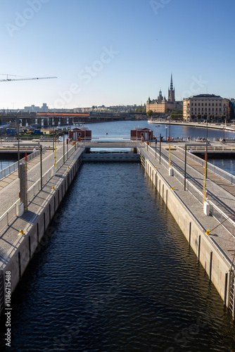 Canvas Print Stockholm New Lock Dock Finished