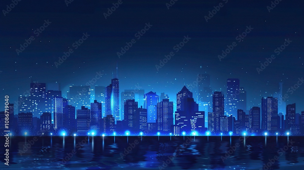 Blue Tech City Architecture Background - A Futuristic Urban Landscape of Innovation. The Blue - Hued Buildings with Sleek Lines, Symbolizing the Technological Advancements Blue Tech City Architecture Background - A Futuristic Urban Landscape of Innovation. The Blue - Hued Buildings with Sleek Lines, Symbolizing the Technological Advancements