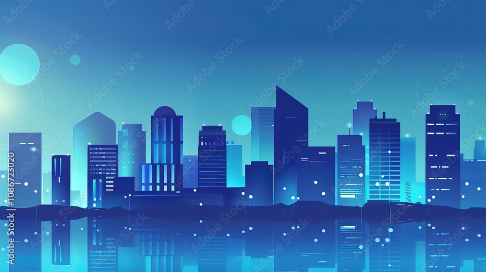 Blue Tech City Architecture Background - A Futuristic Urban Landscape of Innovation. The Blue - Hued Buildings with Sleek Lines, Symbolizing the Technological Advancements Blue Tech City Architecture Background - A Futuristic Urban Landscape of Innovation. The Blue - Hued Buildings with Sleek Lines, Symbolizing the Technological Advancements