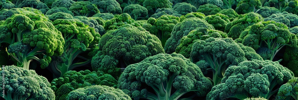 Broccoli Field, Broccoli Crop, Many Broccoli Agriculture Landscape, Vegetable Farm