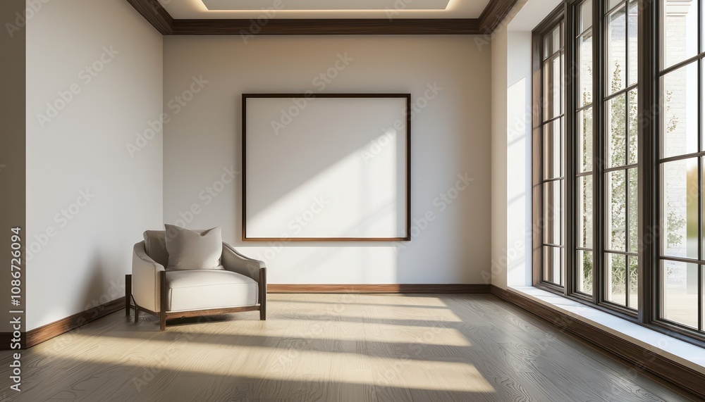 Wall for art display in a contemporary home, designed for showcasing. Wall for art display in a contemporary home, designed for showcasing.