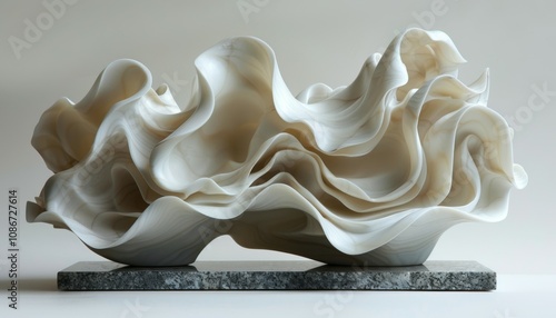 A a white sculpture is shown with a white background Artist nameArt Formpainting,photograph by Vincent photo