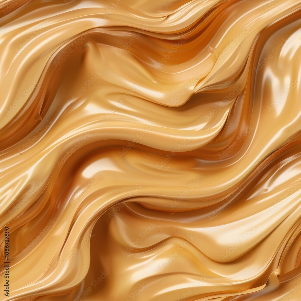 Melted Caramel Seamless Pattern, Ice Cream Waves Tile, Smooth Icecream Texture, Custard Endless Background Melted Caramel Seamless Pattern, Ice Cream Waves Tile, Smooth Icecream Texture, Custard Endless Background