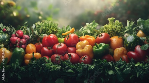 A vibrant assortment of fresh vegetables, showcasing a rich palette of colors and textures, ideal for healthy cooking.