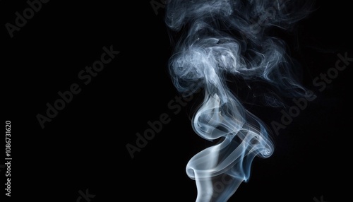 Smoke on Black Background