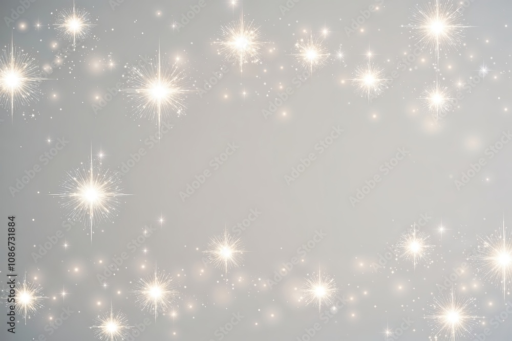 Dazzling Star Clusters on a White Background with Twinkling Lights and Celestial Beauty Dazzling Star Clusters on a White Background with Twinkling Lights and Celestial Beauty