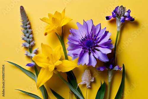 cornflower yellow fc and orchid purple dad photo