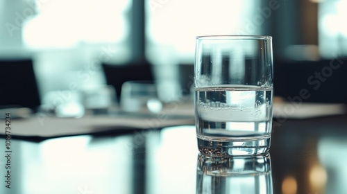 A Glass of Water on a Table