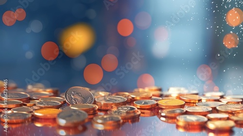 Wallpaper Mural Coins in a Festive Setting Torontodigital.ca