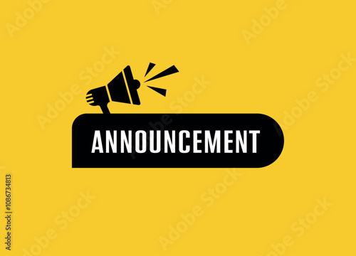 announcement message text warning and information sign