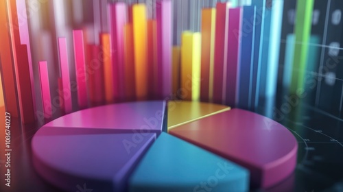 Wallpaper Mural Colorful Pie Chart and Bar Graph Data Visualization Torontodigital.ca