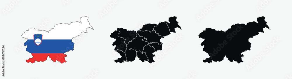 Slovenia Map vector icon. Map of Slovenia various styles.
Slovenia Map vector icon. Map of Slovenia various styles.