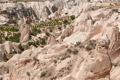 Goreme open air museum landscape. Rocky viewpoint. Turkey landmark