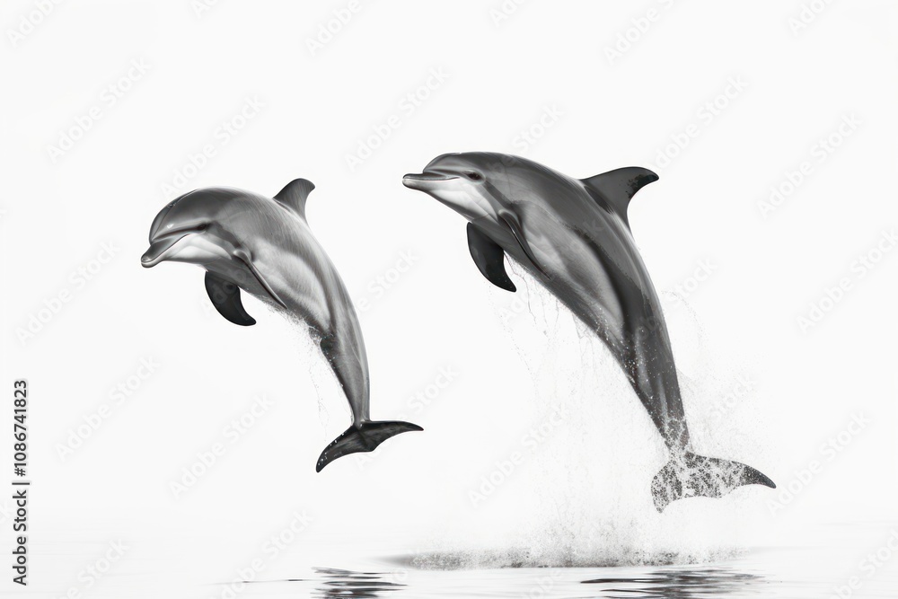 Fototapeta premium Dolphin swimming animal mammal.