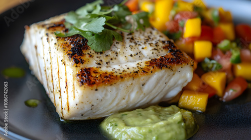 Flavorful Grilled Mahi Mahi Tacos with Tangy Lime Crema and Sweet Mango Salsa photo