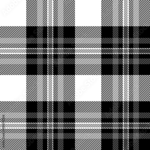 plaid tartan seamless repeat pattern. This is a black gray white checkered plaid vector illustration. Design for decorative,wallpaper,shirts,clothing,tablecloths,wrapping,textile,fabric,texture