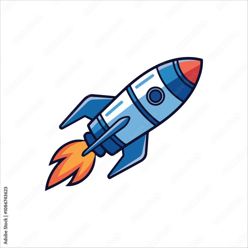 Rocket Vector Art Icon, Rocket booster icon, Rocket launch Vector illustration logo design Rocket Vector Art Icon, Rocket booster icon, Rocket launch Vector illustration logo design