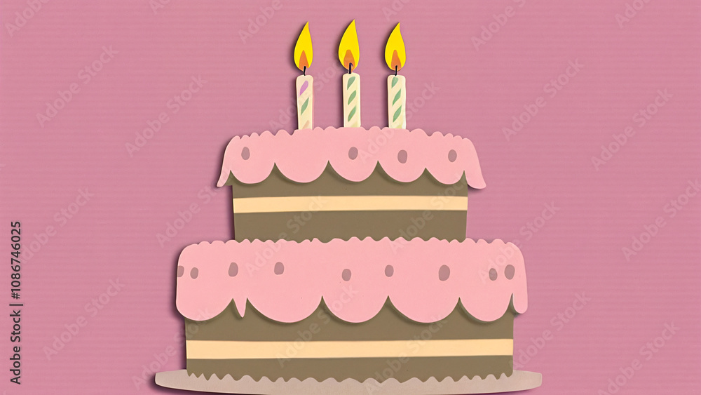 illustration of birthday cake with candles illustration of birthday cake with candles