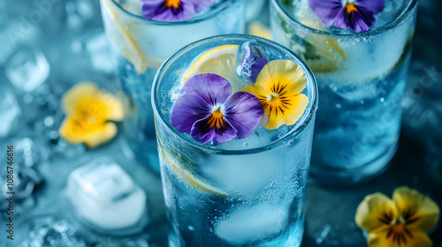 Blue Lagoon: The Ultimate Bright Blue Vodka Cocktail Enriched with Lemonade and Elegant Edible Flowers