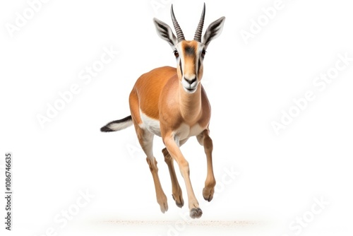 Springbok running wildlife animal mammal. photo