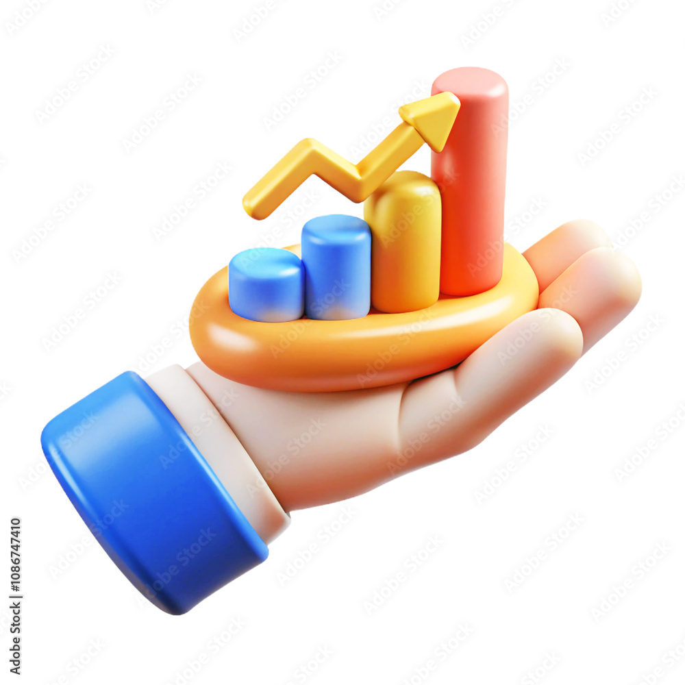 Hand Holding Graph
icon 3d cartoon style illustration Hand Holding Graph
icon 3d cartoon style illustration