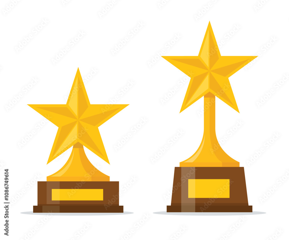 Gold Star Trophy vector illustration Gold Star Trophy vector illustration