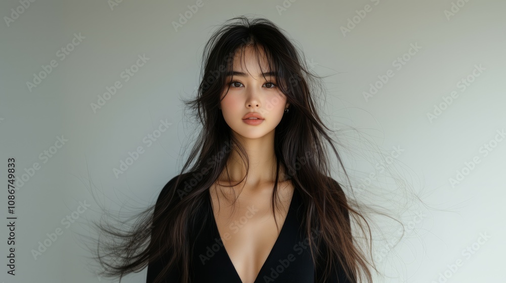 Fashion concept of young asian woman. Beauty photo. Cosmetics Fashion concept of young asian woman. Beauty photo. Cosmetics