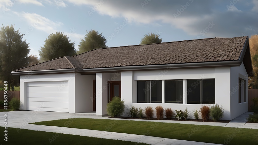 Modern Ranch Style House With Attached Garage Modern Ranch Style House With Attached Garage