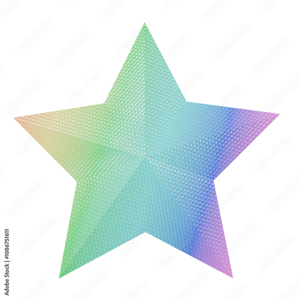 A star with a multicolored texture on a transparent background A star with a multicolored texture on a transparent background