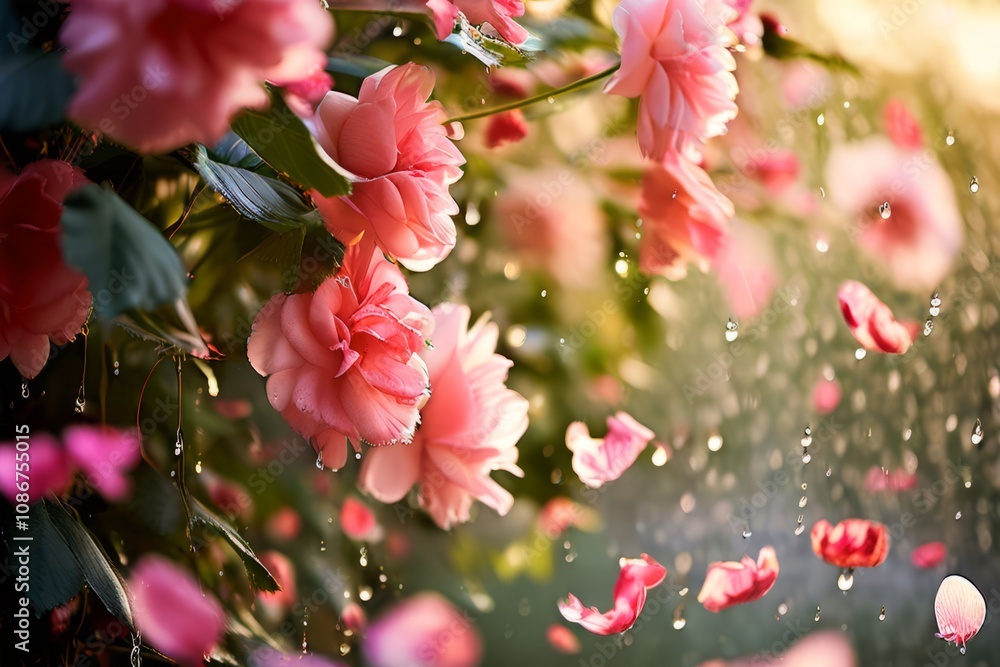 flowers petals and whole flowers fall from above creating a frag flowers petals and whole flowers fall from above creating a frag