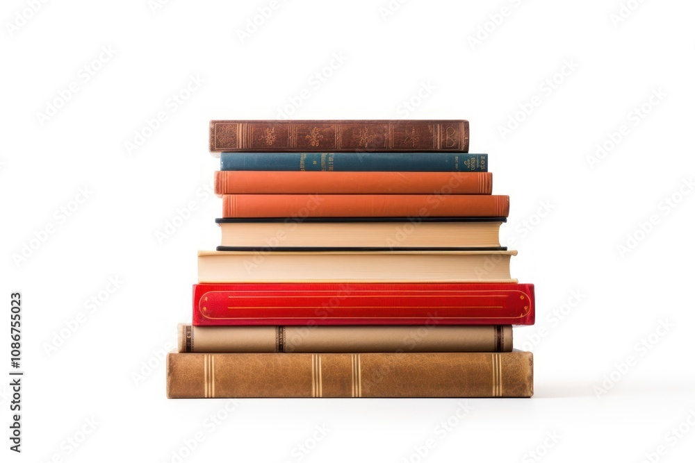 Naklejka premium Book publication library white background.