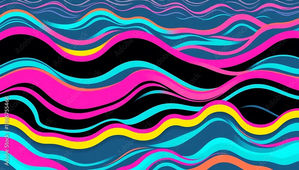 Vibrant Wave Abstract Background, Vibrant Wave Abstract Background,