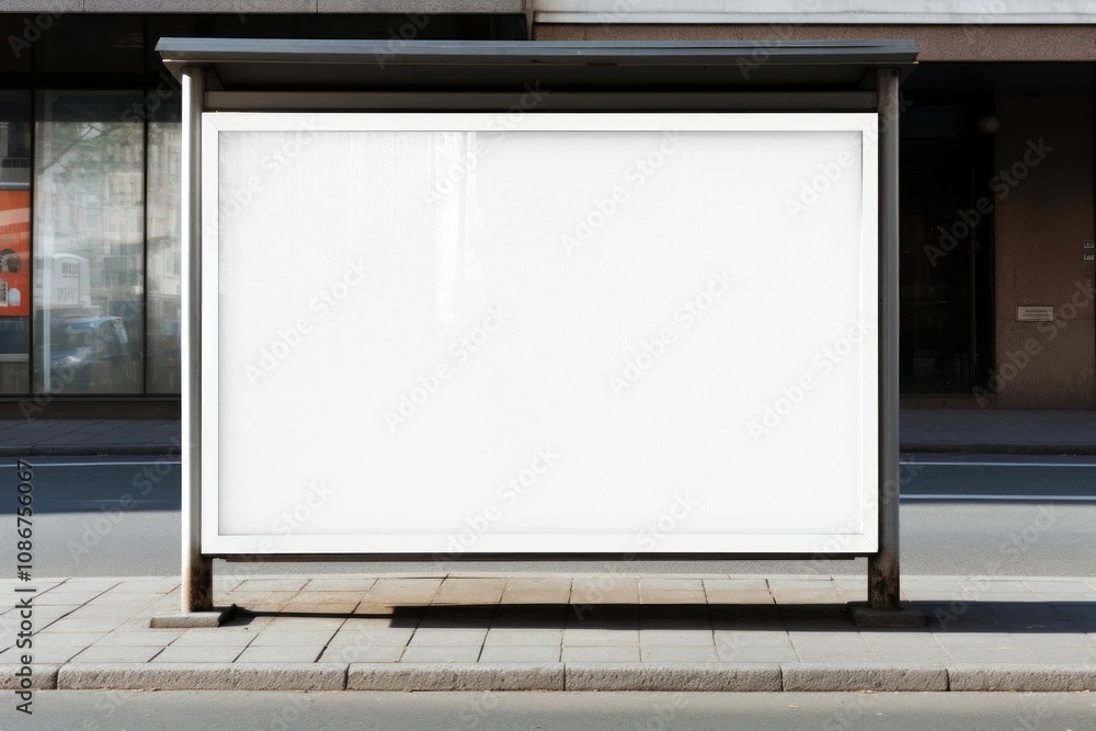 Bus stop sign with design space Bus stop sign with design space