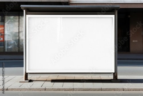 Bus stop sign with design space