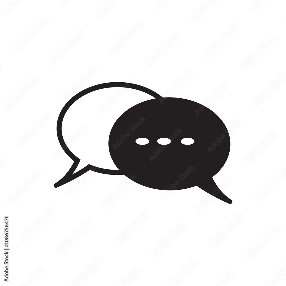 bubble chat icon illustration flat bubble chat icon illustration flat
