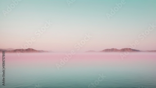 Serene Misty Landscape at Dawn