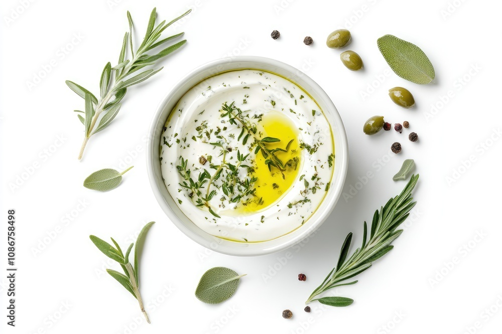Creamy Herb Dip with Olives and Spices Creamy Herb Dip with Olives and Spices