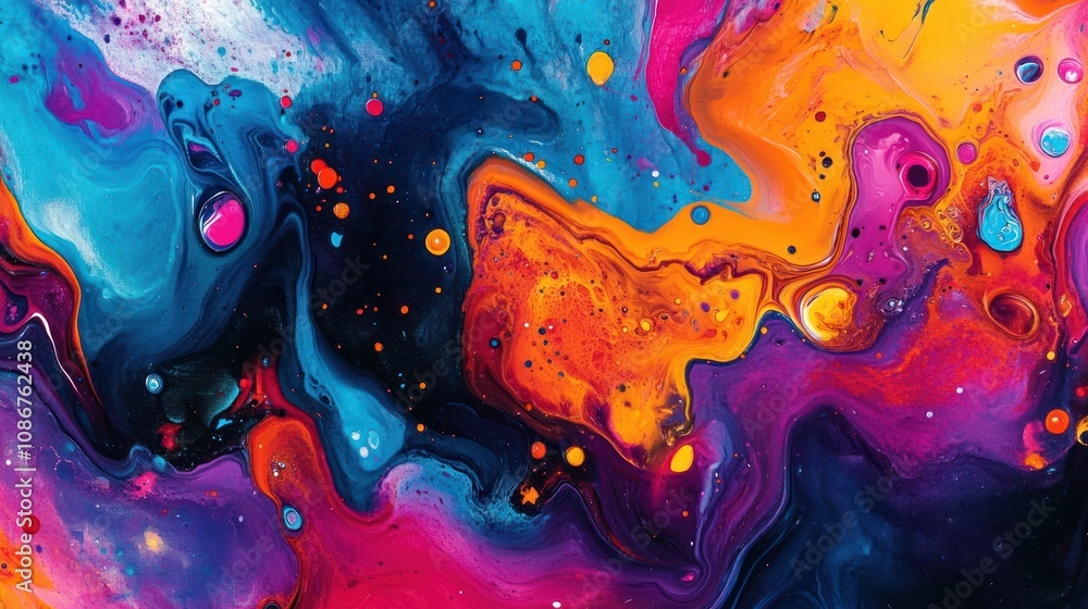 Splattered Acrylic paint burst painting abstract vibrant. Splattered Acrylic paint burst painting abstract vibrant.