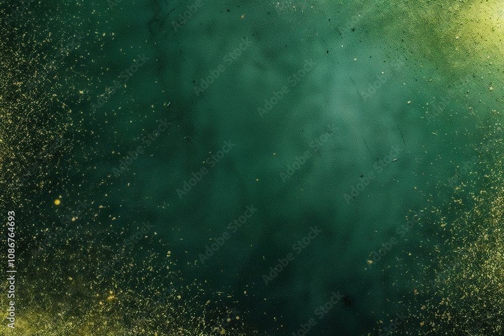 Obraz premium Textured Green Background with Gritty Texture and Particle Effects