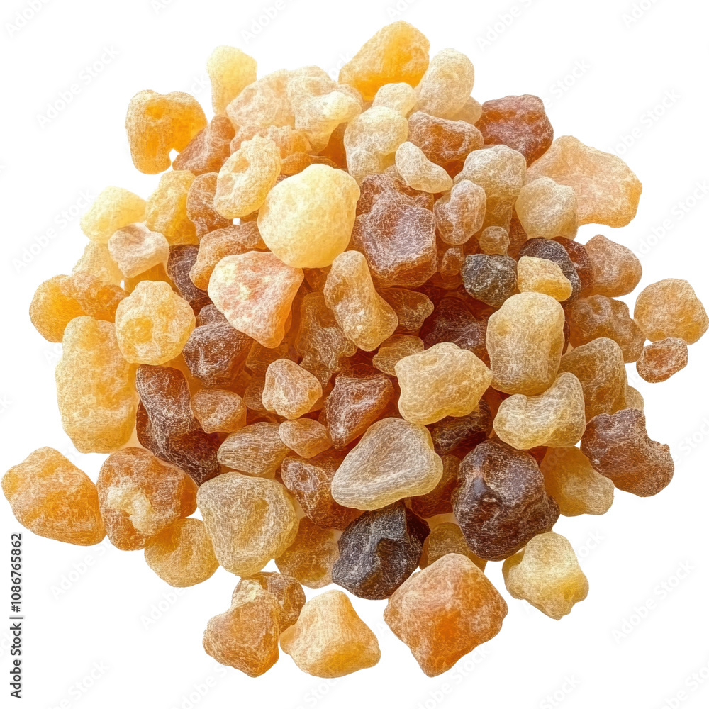 Pile of frankincense resins top view isolated on transparent background Pile of frankincense resins top view isolated on transparent background