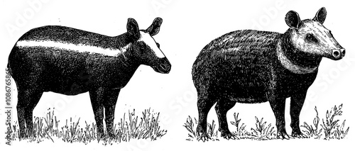 An eco-friendly and conservation-friendly Tapir animal graphic