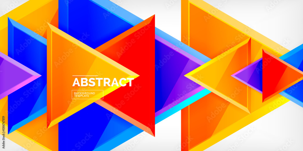 Abstract background - glossy triangles. Vector Illustration For Wallpaper, Banner, Background, Card, Book Illustration, landing page Abstract background - glossy triangles. Vector Illustration For Wallpaper, Banner, Background, Card, Book Illustration, landing page
