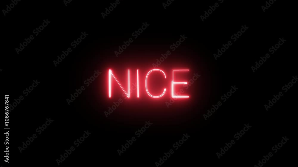 Nice neon text animation on black background Nice neon text animation on black background