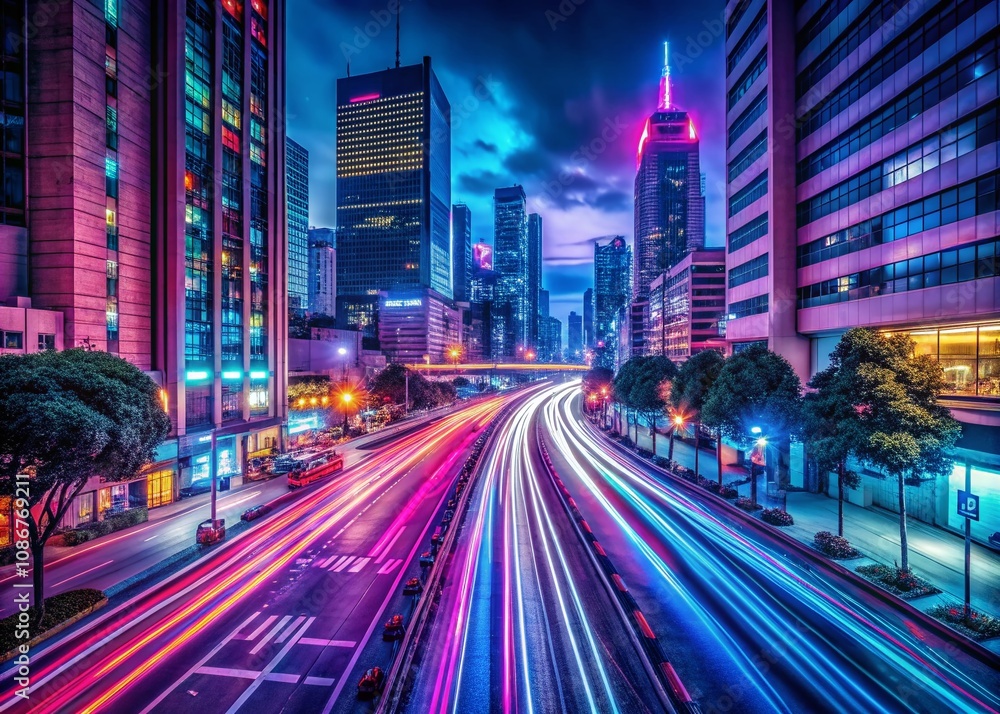 Captivating Long Exposure Photography Evoking the Nostalgic Vibes of the 1980s with Neon Lights, Cityscapes, and Retro Aesthetics for a Timeless Visual Experience Captivating Long Exposure Photography Evoking the Nostalgic Vibes of the 1980s with Neon Lights, Cityscapes, and Retro Aesthetics for a Timeless Visual Experience