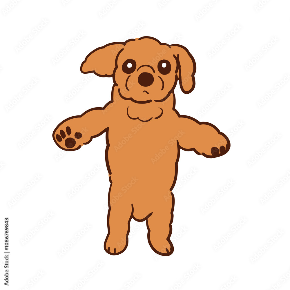 立たされて少し不服そうな我が家の愛犬ショコラ 立たされて少し不服そうな我が家の愛犬ショコラ