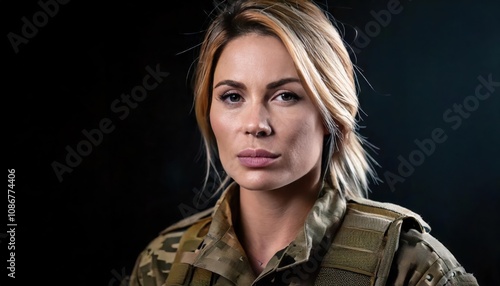 Portrait soldier adult photo. 