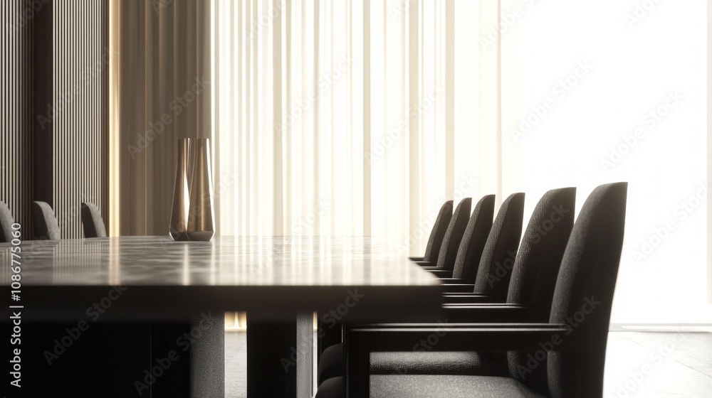Fototapeta premium Elegant Modern Roman Dining Room with Inviting Atmosphere for Entertaining