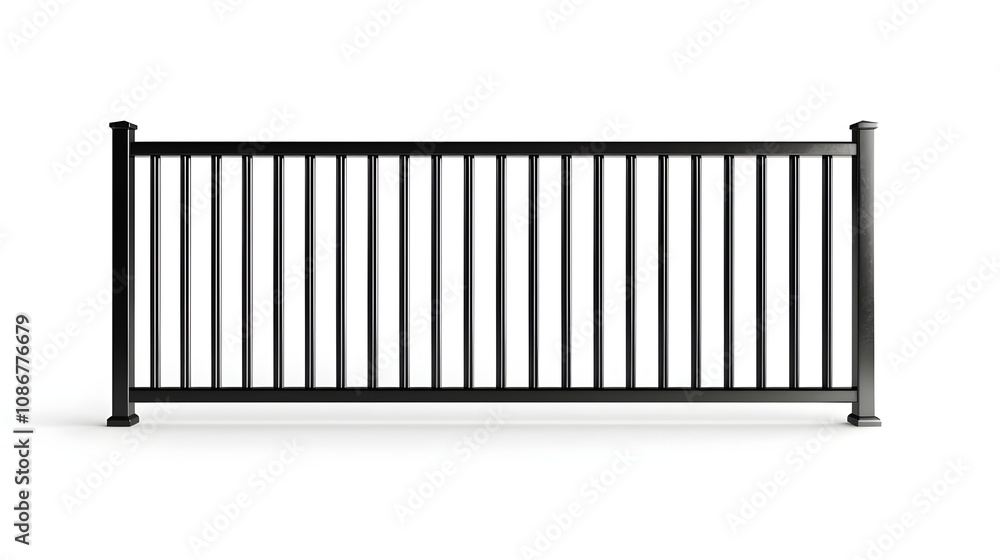 Sleek Black Metal Fence Design Sleek Black Metal Fence Design